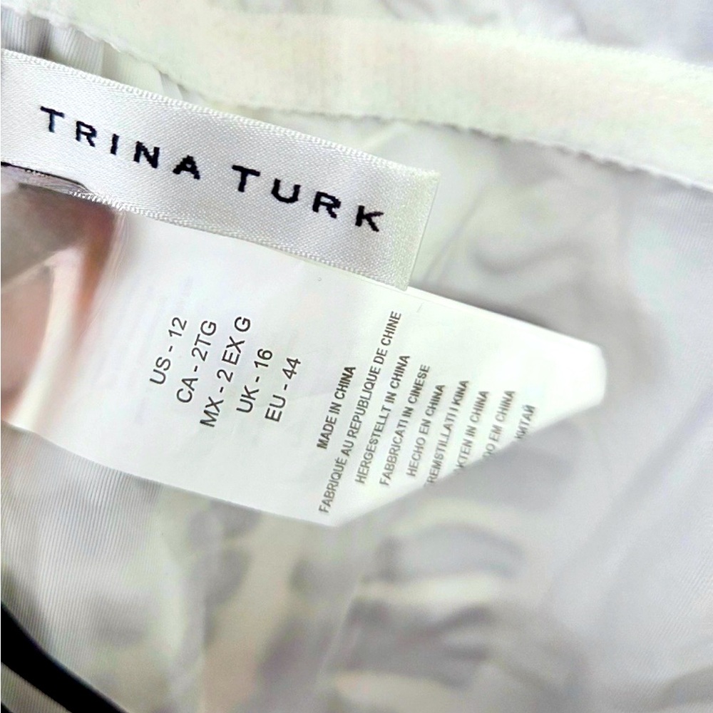 TRINA TURK "Algiers" high neck halter one piece Swimsuit 12 animal zebra print - Picture 8 of 15